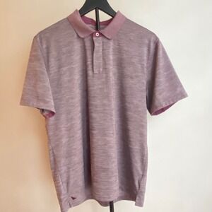 UNTUCKit Mens Hannifer Polo Shirt Size Large Purple Short Sleeve Casual‎ Golf